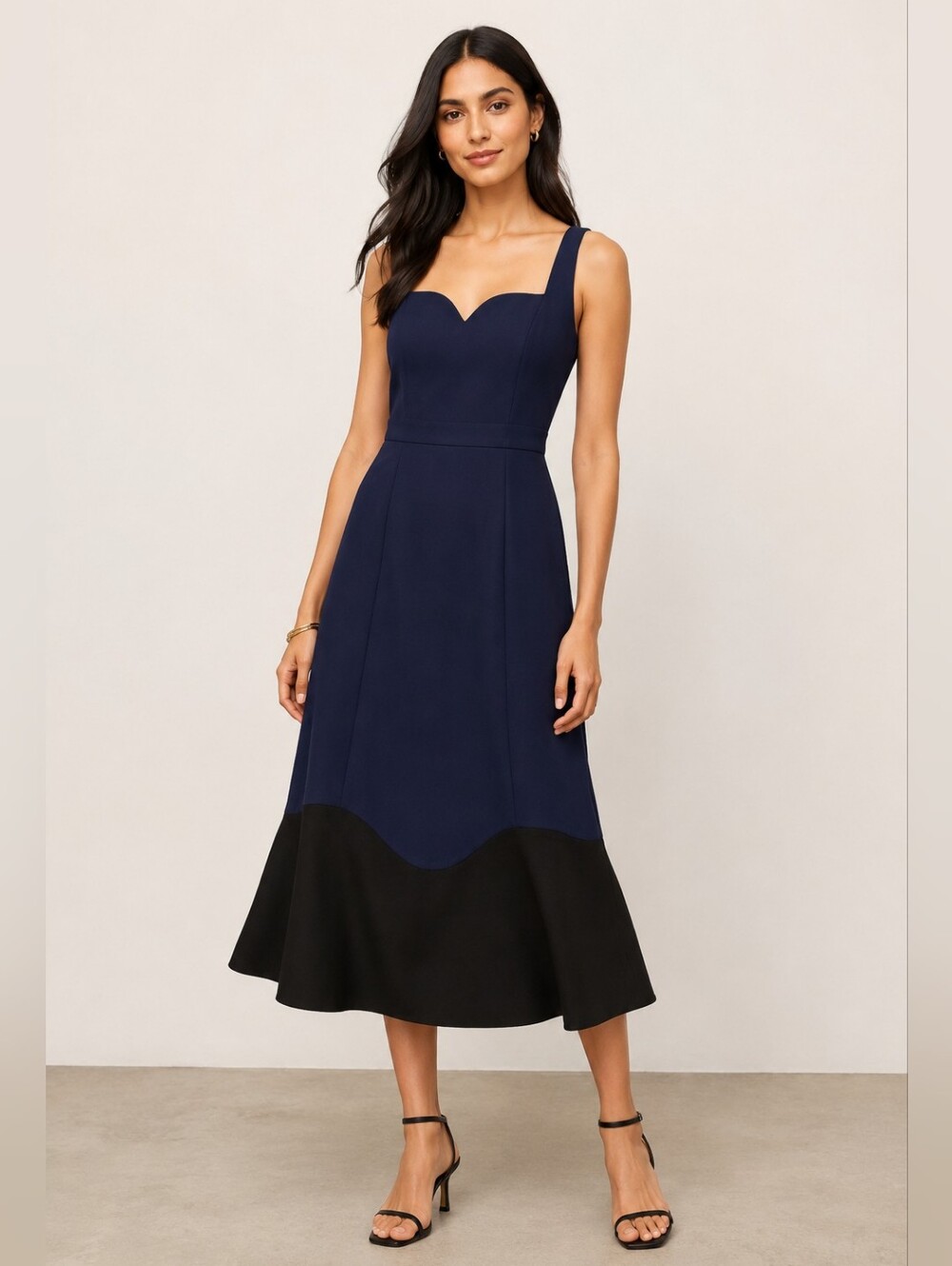 ❤️ ANTHROPOLOGIE HARLYN COLORBLOCK MIDI DRESS, SMALL